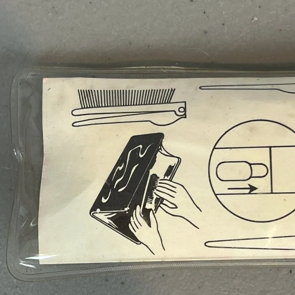 Vintage Folding Hair Brush Travel Pocket Size by Hi Fashion Wigs Hong Kong
